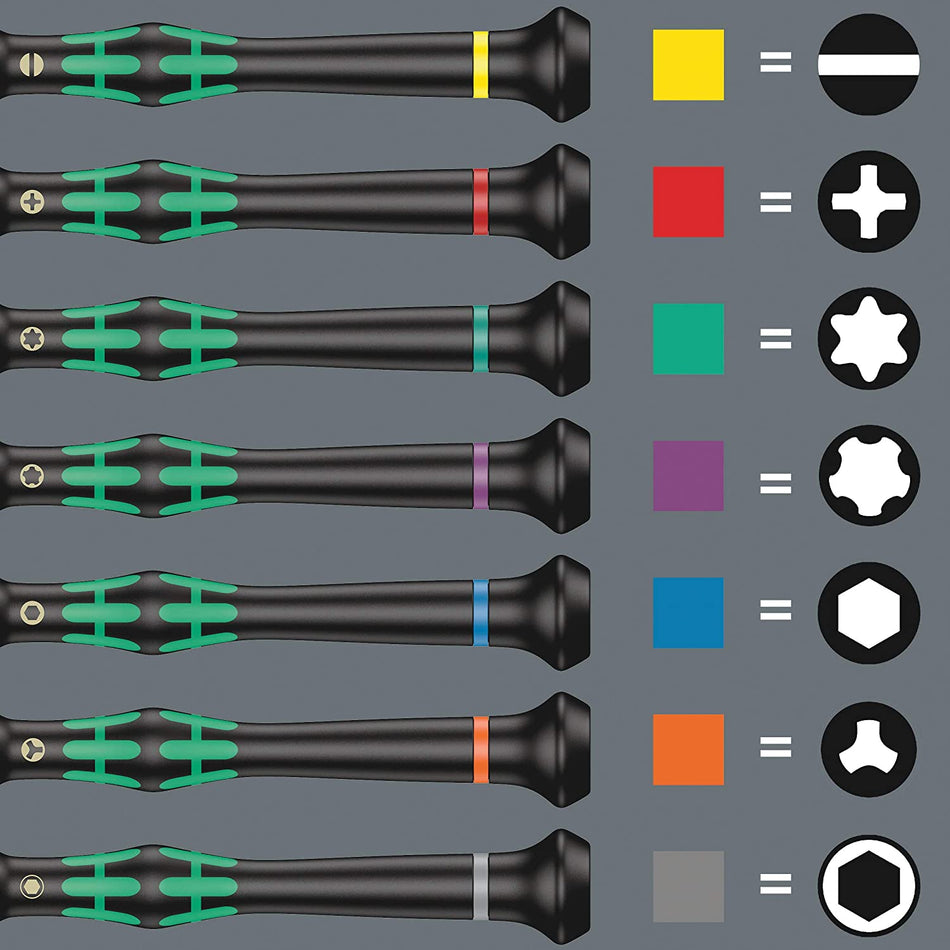 WERA KRAFTFORM MICRO 12 UNIVERSAL 1 SCREWDRIVER SET FOR ELECTRONIC APPLICATIONS - 12 PIECE WER073675