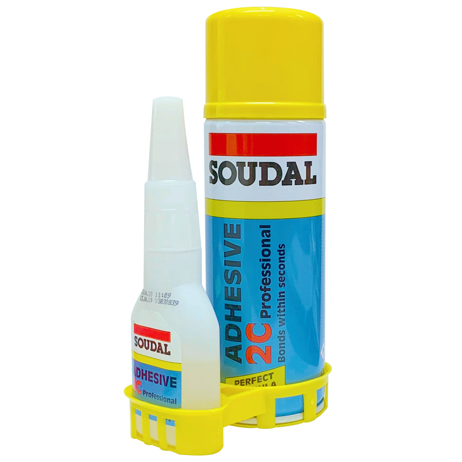 Soudal 135623 2C Professional Mitre Super Adhesive Glue Kit – 50g Adhesive & 200ml Activator