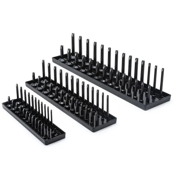 GEARWRENCH 3 pcs 1/4inch, 3/8inch & 1/2inch Drive Black SAE Socket Storage Tray Set 83118