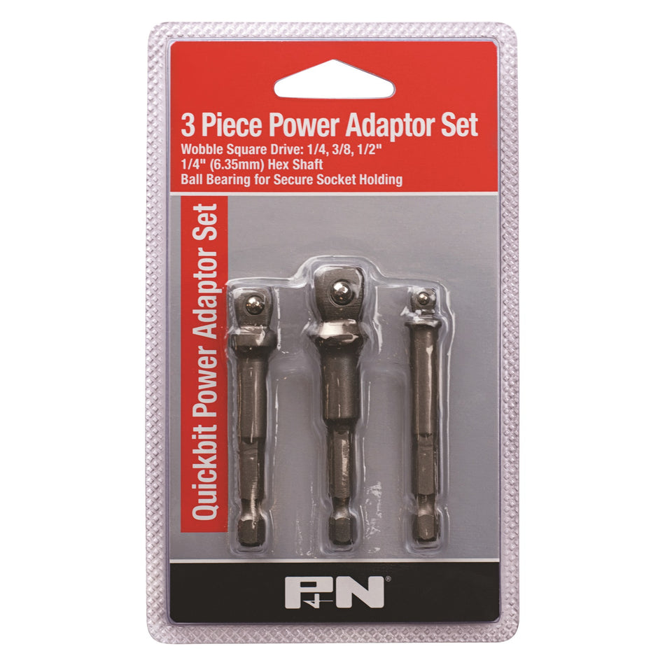 P & N 150PASET3 by Sutton Tools 3 Piece Quickbit Power Adaptor Set