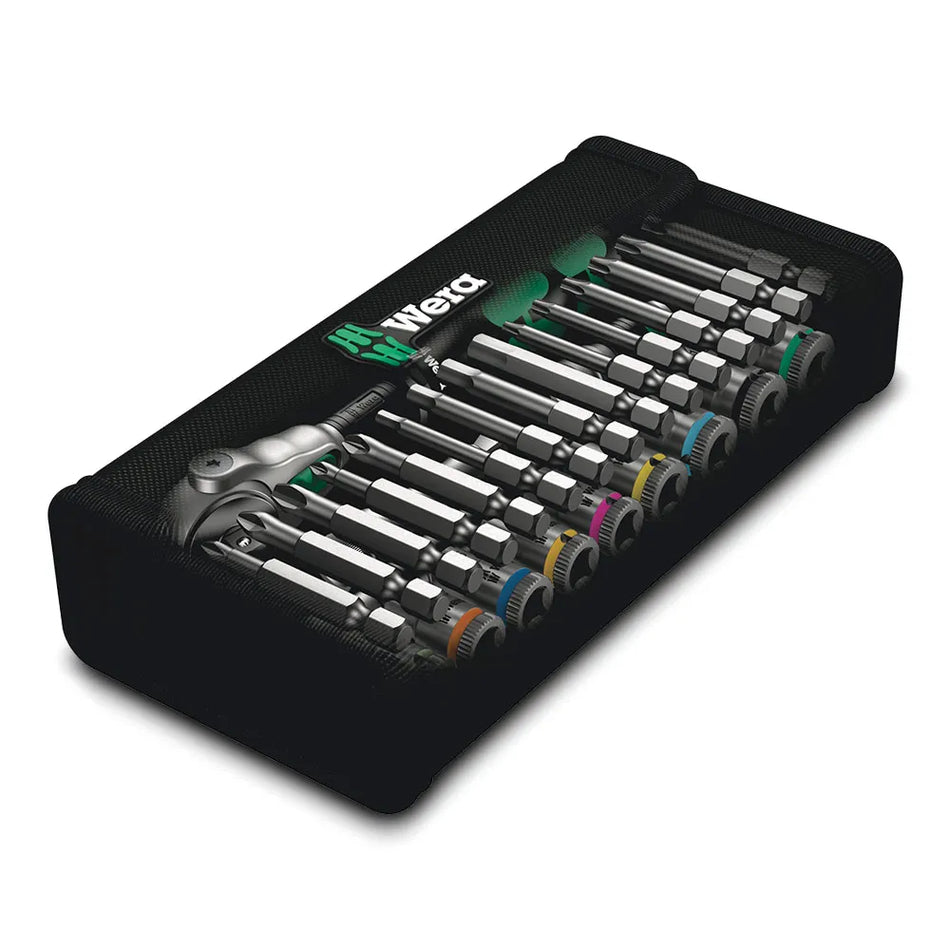 WERA 8100 SA 6 Zyklop Speed Ratchet Set 5-13mm 1/4" Drive Metric - 28 Piece WER004016