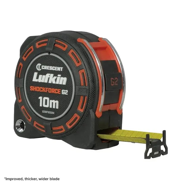 CRESCENT LUFKIN 10M X 32MM SHOCKFORCE™ GEN 2 TAPE MEASURE - YELLOW G2SF1032M