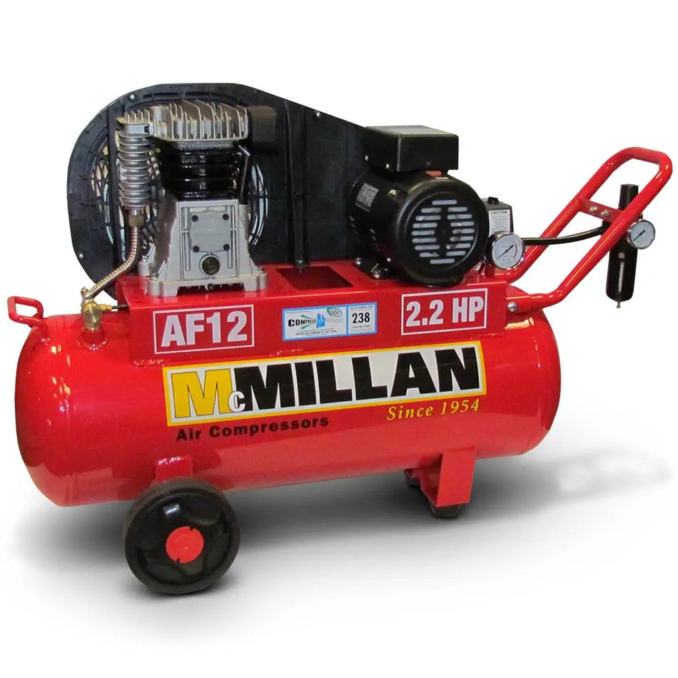 MCMILLAN Portable 2.2HP Single Phase Electric Air Compressor AF12