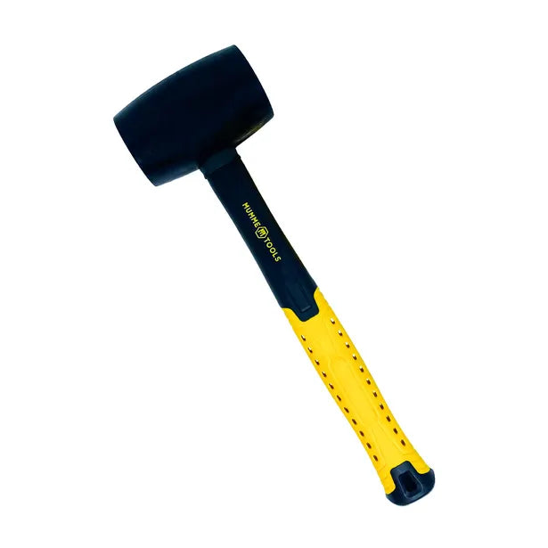 MUMME 16OZ/450G FIBERGLASS HANDLE RUBBER MALLET BLACK - RUBBER GRIP 5RMFG16B