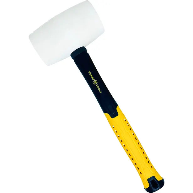 MUMME 32OZ/900G FIBERGLASS HANDLE RUBBER MALLET WHITE - RUBBER GRIP 5RMFG32W