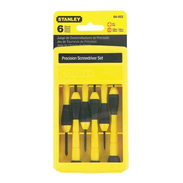 STANLEY 6 PIECE PRICISION SCREWDRIVER SET 66-052