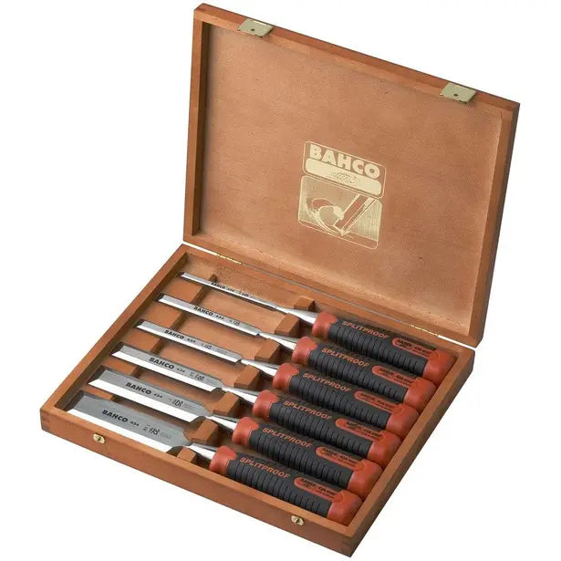 BAHCO 6 PCE CHISEL SET - WOODEN BOX