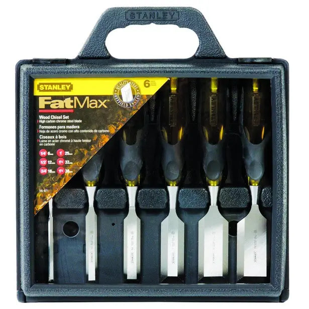 STANLEY FATMAX 6 PIECE THRU-TANG BUTT CHISEL SET 16-971