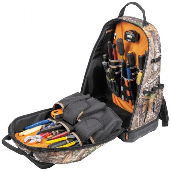 KLEIN Tools A-62800BPCAMO Tradesman Pro™ XL Tool Bag Backpack, 40 Pockets, Camo