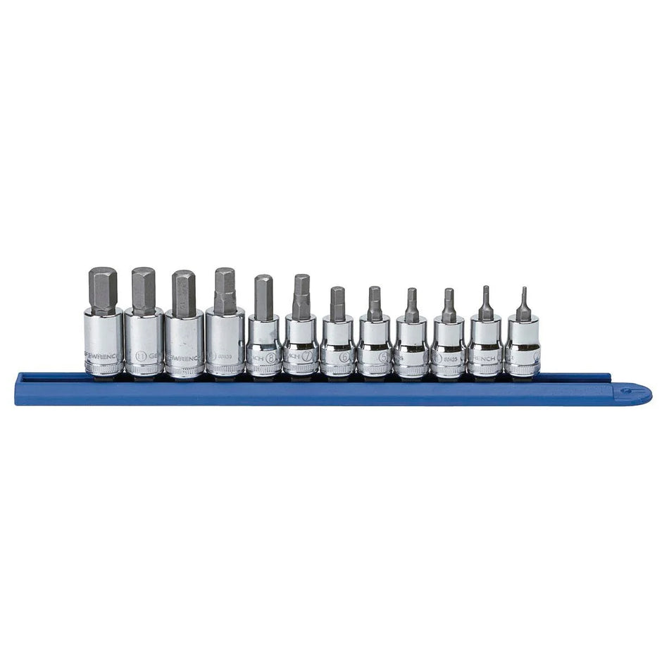 GEARWRENCH 80580 12 Piece 3/8″ Drive Hex Bit Socket Set METRIC