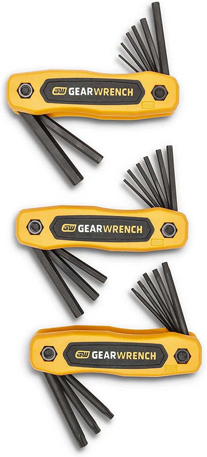 GEARWRENCH 83512 25 Piece Metric/SAE/Torx® Folding Allen Hex Key Set