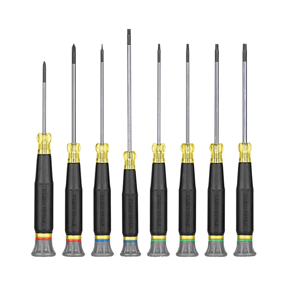 KLEIN Tools A-85617 Precision Screwdriver Set, Slotted, Phillips, and TORX® 8 Piece