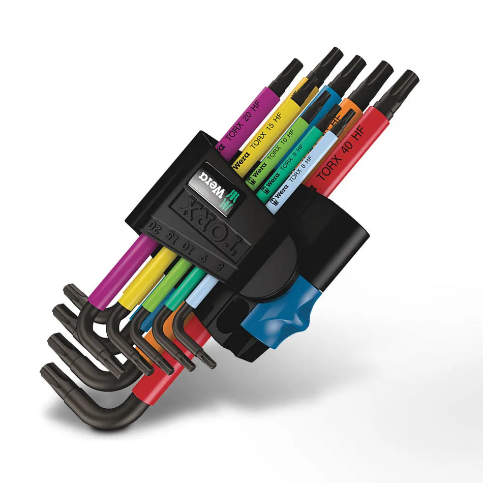 WERA 967/9 TX Multicolour HF 1 L-key Set w/ Holding Function - 9 Piece WER024179