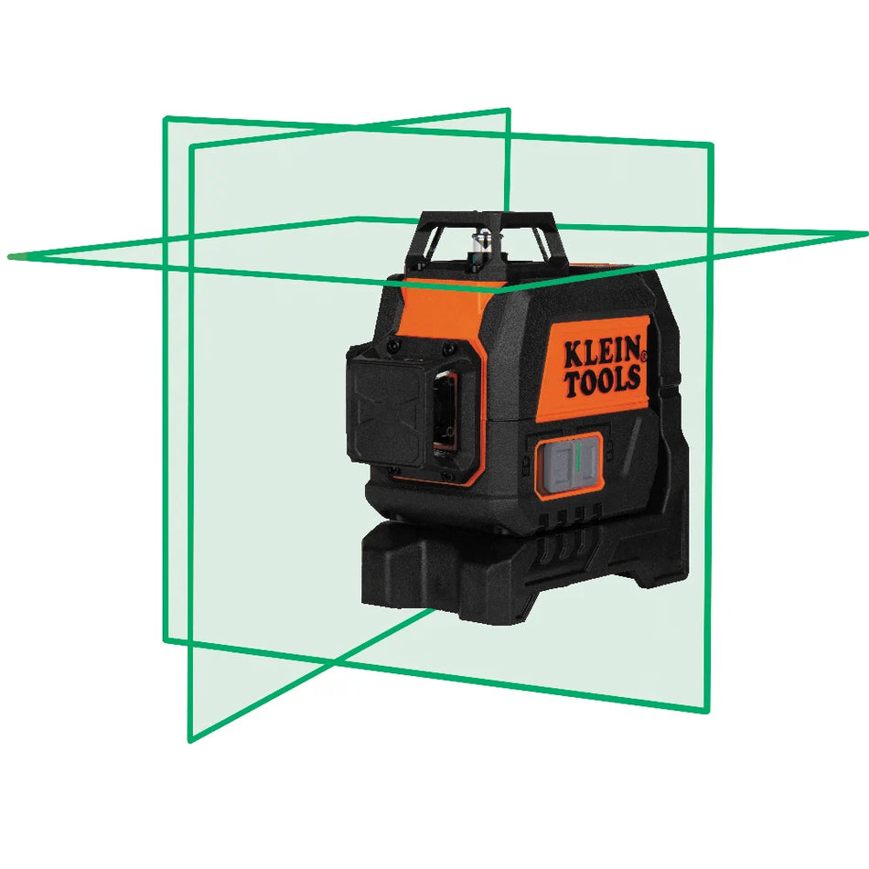 Klein Tools A-93CPLG 3D 360 Degree Compact Green Beam Planar Self Levelling Laser Level