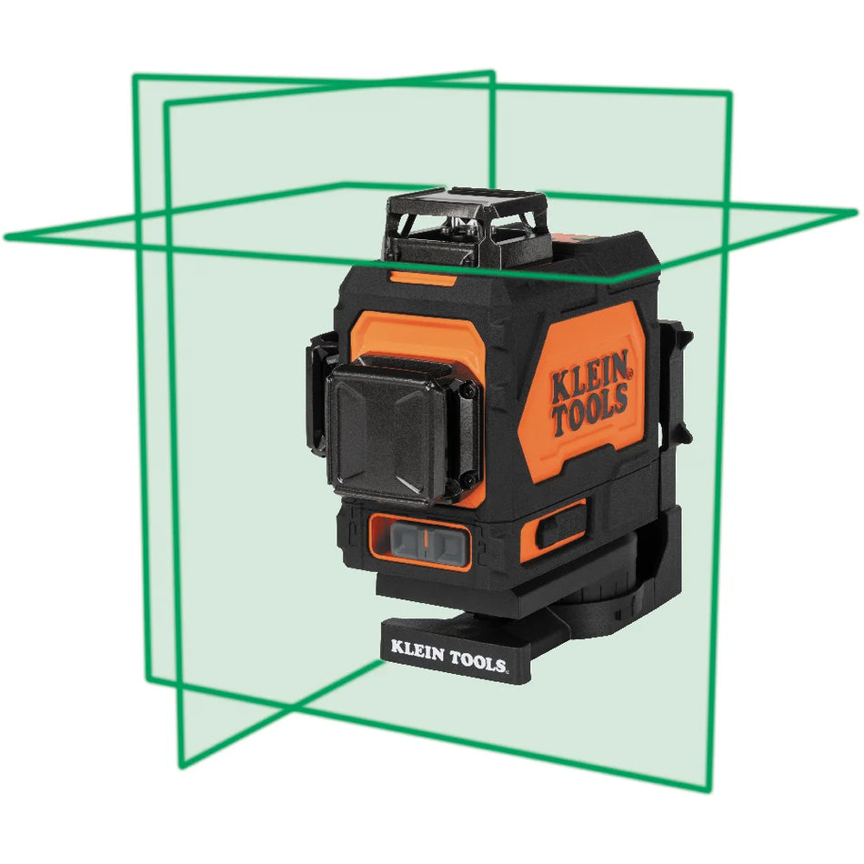 Klein Tools A-93PLL 3D 360 Degree Rechargeable, Self-Levelling Green Beam Planar Laser Level with Hard Carrying Case