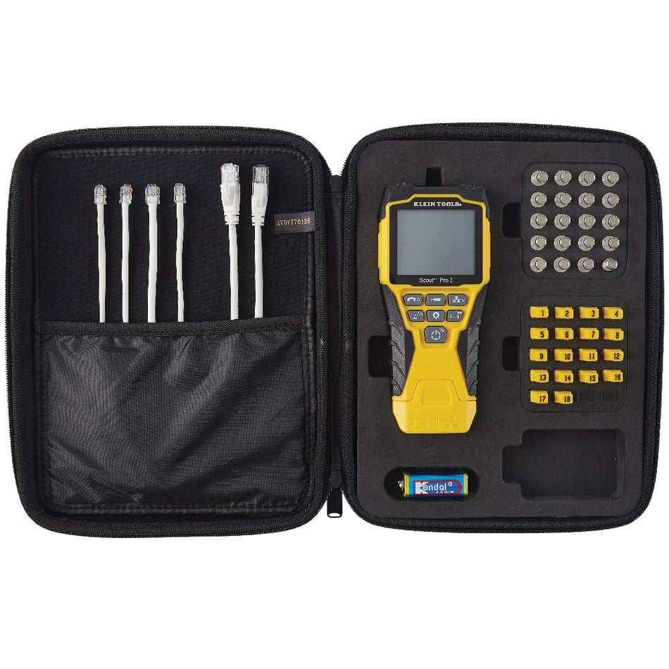 KLEIN Tools A-VDV501-852 Cable Tester Kit with Scout™ Pro 3 Tester with Locator Remote Kit