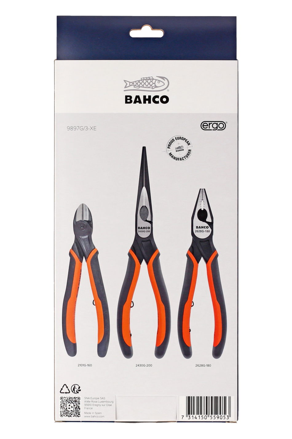 Bahco ERGO™ All-Round Pliers Tool Set - 3 pcs  9897G/3-XE XMAS (LIMITED STOCK)