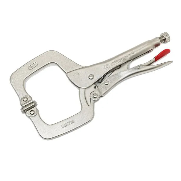 CRESCENT 280MM/11"LOCKING C-CLAMP WITH SWIVEL PAD TIPS C11CCSVN