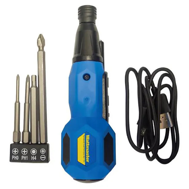 WATTMASTER 3.6V Rechargeable Screwdriver with 4 Bits WATH300Q4