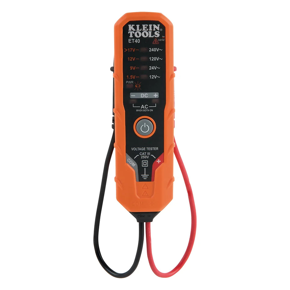 KLEIN Tools A-ET40 Digital AC/DC Voltage Tester 12 to 240V AC, 1.5 to 24V DC