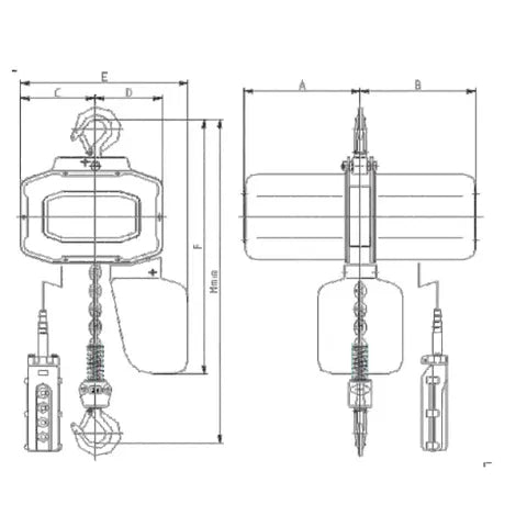 ITM 240V ELECTRIC CHAIN HOIST, 500KG, 3 METRE LIFT