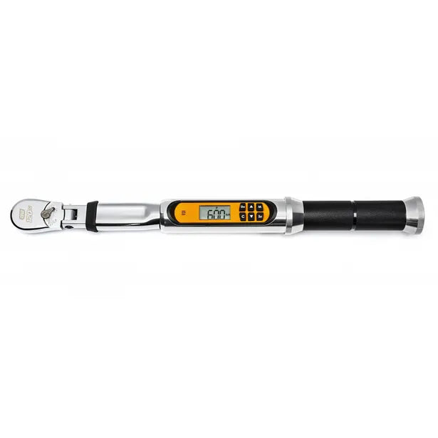 GEARWRENCH 3/8INCH DRIVE FLEX-HEAD ELECTRONIC TORQUE WRENCH W. ANGLE 10 - 100 FT-LB 85195