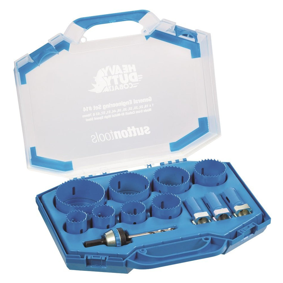 Sutton Tools H105S14 ULTRA Heavy-Duty Bi-Metal Cobalt Holesaw Kit General Engineering