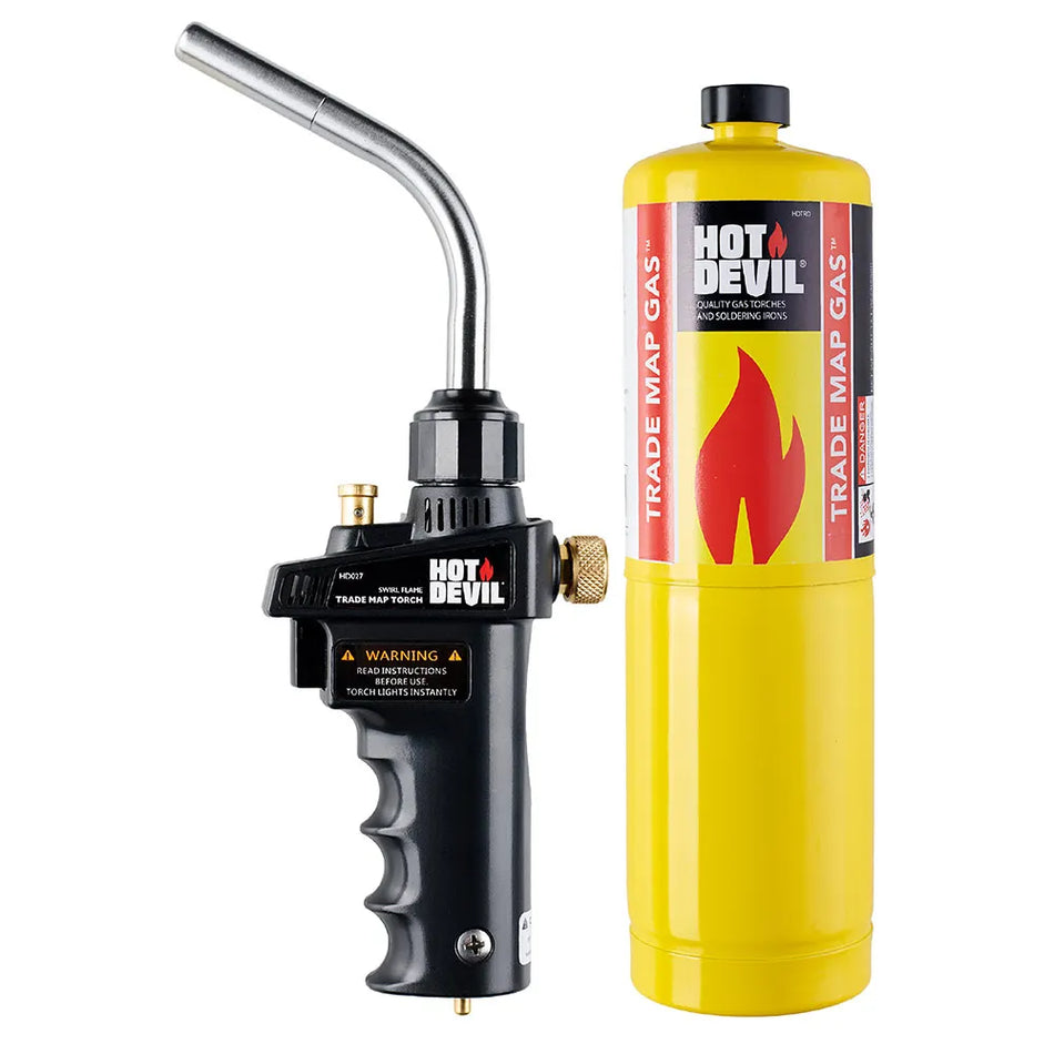 HOT DEVIL +40% Quicker Map-Pro Trig Act & Gas Brazing Torch Kit HD027