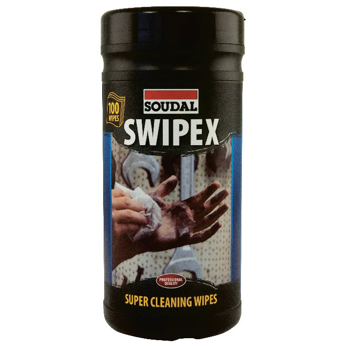 Soudal Swipex Hand Cleaning Wipes x 100 Cleans Sealants & Adhesives 113551