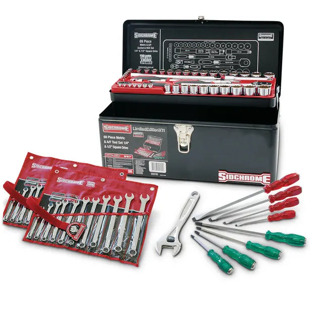 SIDCHROME 78 PIECE CANTILEVER TOOL BOX SET SCMT45355BK