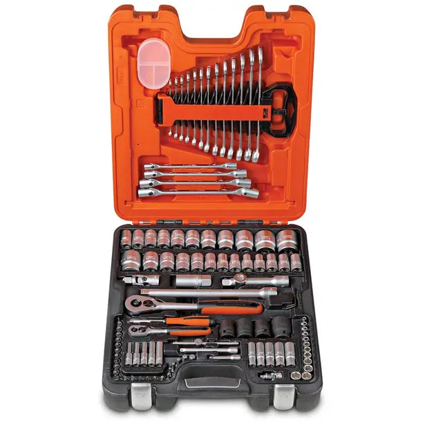 BAHCO 106 PIECE 1/4" & 1/2" DRIVE SOCKET & SPANNER SET- METRIC & SAE S106