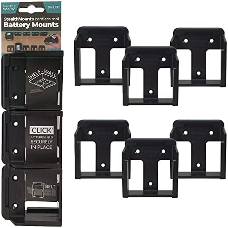 STEALTHMOUNTS BATTERY MOUNT HOLDER FOR MAKITA 18V - 6 PACK